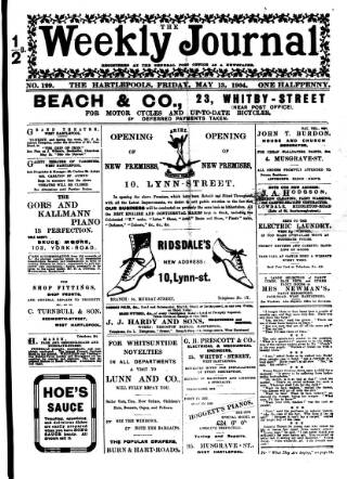 cover page of Weekly Journal (Hartlepool) published on May 13, 1904